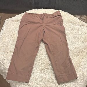LOFT Mauve-Taupe Cropped Chinos